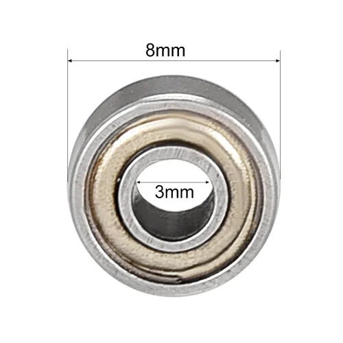 Vista 4 de uxcell 693ZZ 693-2Z 2080093, rodamientos de acero al carbono de 0.118 in x 0.315 in x 0.157 in (paquete de 20)