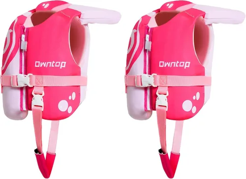 Vista 9 de Owntop Chaleco de natación para niños pequeños, chaqueta flotante, ayuda de natación para niños de 20-30-40-50 libras con correas de seguridad