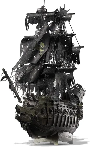 Vista 13 de Piececool - Rompecabezas de metal 3D para adultos, kits de construcción de modelos de barco pirata de La Reina Ana la Venganza, kit de construcción