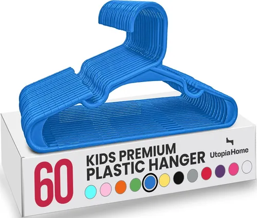 Vista 54 de Utopia Home - Perchas para niños, paquete de 20 perchas para armario de bebé de 11.5 pulgadas, color rosa bebé Perchas de plástico para bebés Se