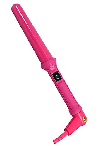 Vista 2 de Rizador giratorio Neo Hot Pink Twister – Tecnología infrarroja, rizos perfectamente definidos, de larga duración, rizador único de acción de presión