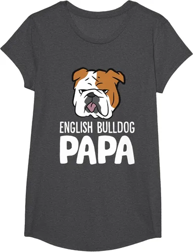 Vista 48 de Camiseta divertida de Bulldog Inglés para papá dueño de perro, Negro