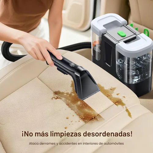 Vista 5 de Limpiador portátil de alfombras y tapicería, máquina de limpieza de alfombras de 18 Kpa para eliminación profunda de manchas, limpiador de manchas