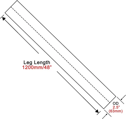 Vista 2 de Tubo recto de 2.5 pulgadas de acero inoxidable T304 tubería de 48 pulgadas de largo 2.5 pulgadas de diámetro exterior tubo de escape DIY, paquete