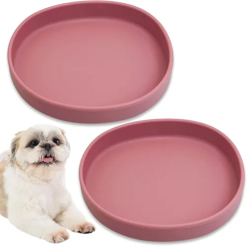 Vista 9 de BNOSDM Plato de Comida de Silicona para Perros, Cuenco Poco Profundo para Perros, Plato Plano para Gatos, 1 Paquete, Platos Pequeños para Cachorros