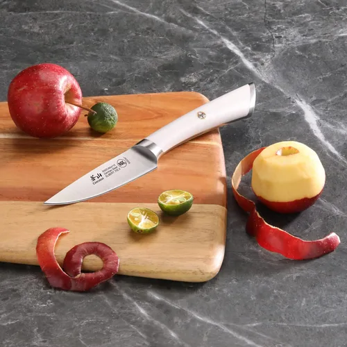 Vista 5 de Cangshan ELBERT Serie Alemán Acero Forjado 3.5" Cuchillo de Pelar (Blanco)