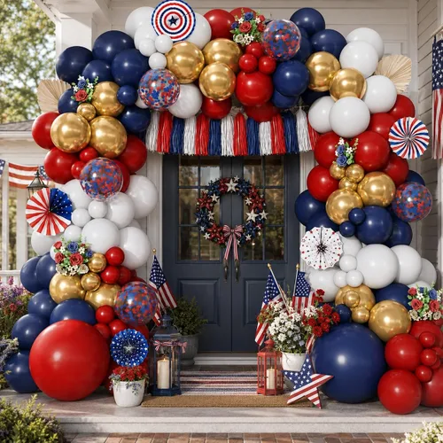 Vista 8 de Kit de guirnalda de arco de globos rojos y negros, decoraciones de fiesta de graduación, globos de látex color burdeos metálicos, plateados y negros