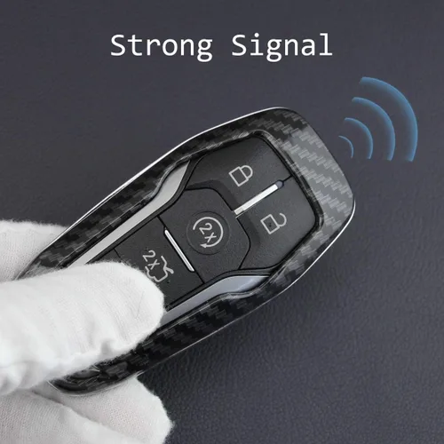 Vista 5 de JEYODA - Llavero remoto de fibra de carbono para Ford F150 Mondeo Mustang Edge Fusion Lincoln MKC MKZ MKX (carcasa con Keychian)