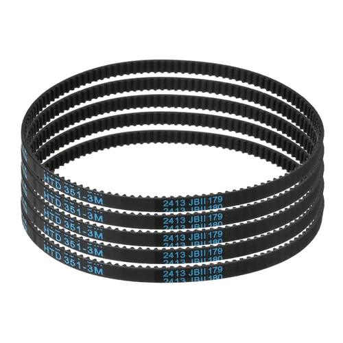 Vista 26 de uxcell 5 piezas HTD-3M Correa de distribución de goma 48 dientes, 144 mm de paso, 6 mm de ancho x 2,4 mm de altura, Correa de polea de distribución