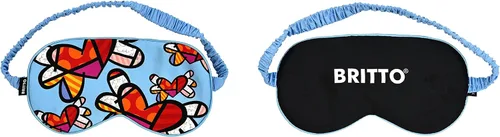 Vista 4 de Britto Romero - Máscara de ojos para dormir 100% seda, el amor está en el aire