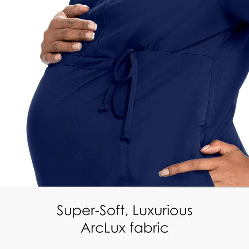 Vista 4 de BARCO Grey's Anatomy Scrubs - Lilah - Camiseta de maternidad para mujer, parte delantera cruzada, parte trasera ajustada para mujer