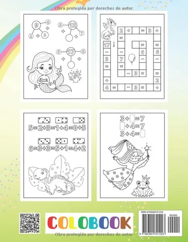 Vista 2 de Libro de Actividades de Matemáticas Mágicas Preescolar para Niños a partir de 2 Años, Sumar y Restar, Más y Menos Libro de Ejercicios para Niños