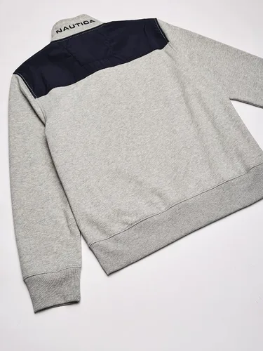 Vista 5 de Nautica - Sudadera de forro polar con cremallera de 14 para hombre
