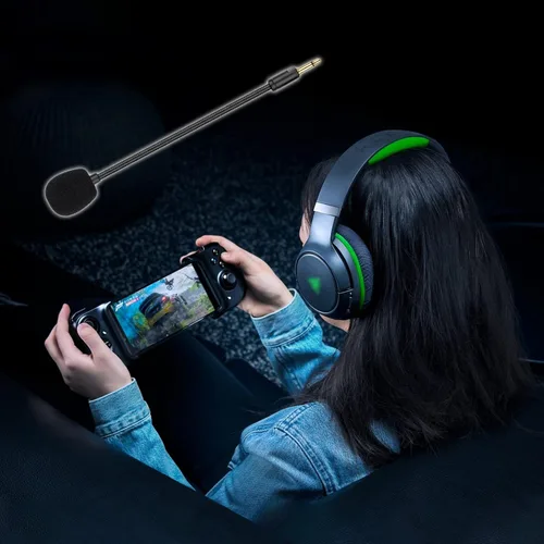 Vista 5 de Kaira Pro - Micrófono de repuesto para auriculares inalámbricos Razer Kaira Pro, micrófono desmontable con cancelación de ruido de 0.138 in