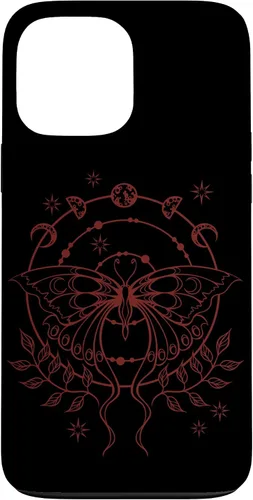 Vista 24 de Alt Emo Fairy Grunge Fairycore Goth Moth Moon Phases Case for iPhone 16