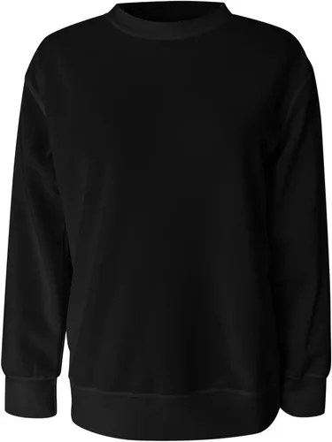 Vista 4 de SHAOBGE Sudadera de otoño con cuello redondo para mujer, ligera, casual, de manga larga, de gran tamaño, linda sudadera con capucha
