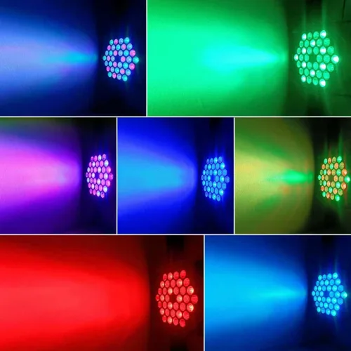 Vista 6 de 36 luces LED Par de luces DJ con cable RGB con control activado por sonido iluminación ascendente para bodas, fiestas, clubes, aparatos