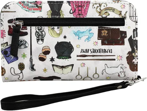 Vista 2 de Bioworld Harry Potter Hogwarts Chibi Personajes e iconos en toda la cartera de tecnología blanca Multi colorido