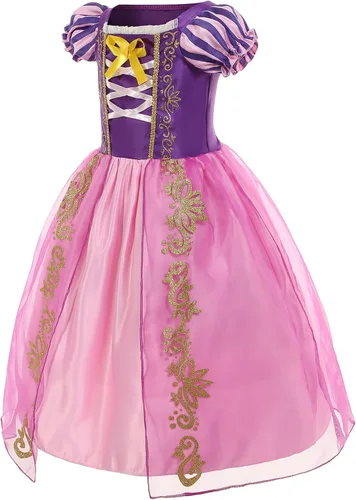 Vista 2 de Purple Princess Dresses for Girls Toddler Costume for Girls Kids Dress Up clothes with Accessories Birthday Cosplay Christmas