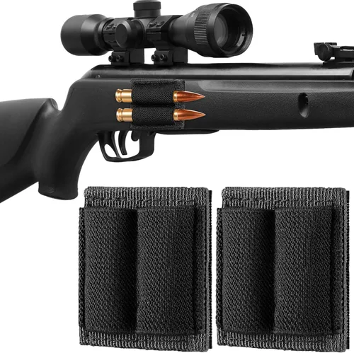 Vista 8 de FRTKK Paquete de 2 Portadores Tácticos de Cartuchos de Escopeta para Culata para Rifles, Portador de Munición de Cartuchos Molle para Calibre 12/20