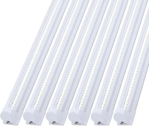 Vista 11 de Paquete de 1 luz LED de tienda de 4 pies, 48 W, luz LED enlazable de tienda para garaje, 3000 K, 4000 K y 5000 K, lámpara de techo integrada