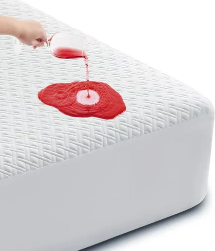 Vista 9 de Cozymaker Protector de colchón 100% impermeable, tamaño individual, funda de colchón refrescante ajustable de 8 a 21 pulgadas, bolsillo profundo