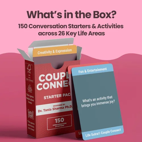 Vista 5 de Life Sutra Couple Connect Paquete de Inicio, 150 tarjetas de conversación y actividades para adultos, divertido juego de relaciones para parejas