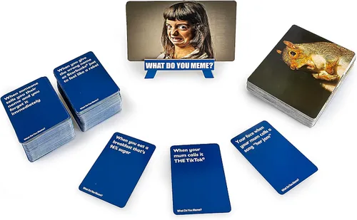 Vista 8 de WHAT DO YOU MEME? Family Edition by Relatable, Now with Refreshed Content - Kids Games 8+, Family Games for Kids and Adults, Includes 300 Caption
