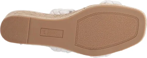 Vista 4 de WHITE MOUNTAIN Salvadora - Sandalia de plataforma para mujer, Blanco