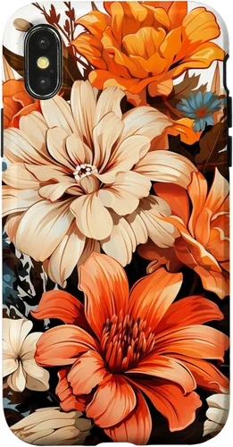 Vista 5 de Funda para iPhone 11 Pro Max Vintage Autumn Flower Fall Pumpkin Girl Women Fall