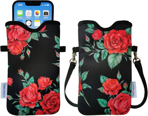 Vista 87 de Tainada Funda Estuche Bolsa de Neopreno para Teléfono para Hombres y Mujeres con Correa Cruzada/Cordón para el Cuello para iPhone 17/16/15 Pro Max