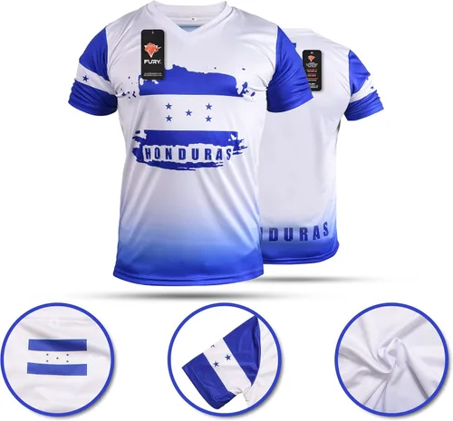Vista 6 de Fury Camiseta de futbol de Honduras - Camiseta de fútbol Honduras - Camiseta de fútbol de Honduras HombresHombreMujerUnisex
