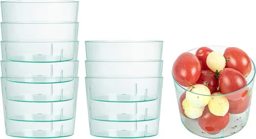 Vista 12 de Restaurantware - Vasos redondos de plástico transparente de 6 onzas, cilindro, 20 unidades Surtido