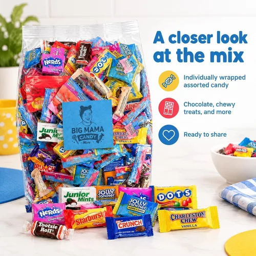 Vista 2 de Big Mama Candy Paquete variado de caramelos de piñata envueltos