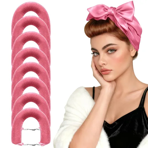 Vista 15 de Heatless Curls Overnight Set for Long Hair, No Damage Hair Brown-4PCS