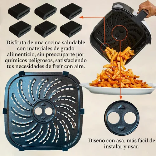 Vista 3 de Sartén para freidora de aire de 8 cuartos de galón para freidora de aire PowerXL Vortex Pro Plus, bandeja antiadherente prémium para freidora