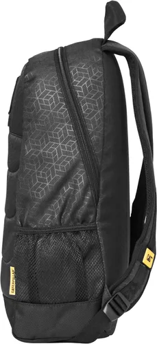 Vista 4 de Caterpillar Mochila Benji para hombre, Negro en relieve térmico, Mochila Benji