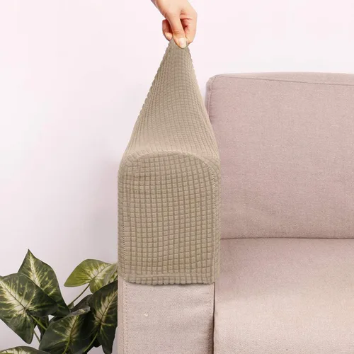 Vista 6 de SEWACC Protectores universales para reposabrazos de silla, funda elástica para reposabrazos de sofá, protector elástico para sofá reclinable, sofá
