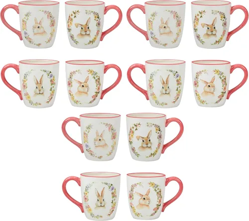 Vista 7 de Certified International Easter Garden - Tazas de 20 onzas, juego de 4 diseños surtidos
