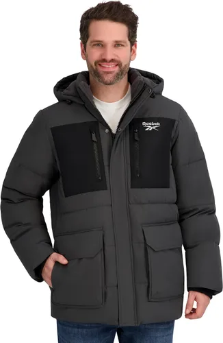 Vista 6 de Reebok Chaqueta pesada tipo parka acolchada para hombre