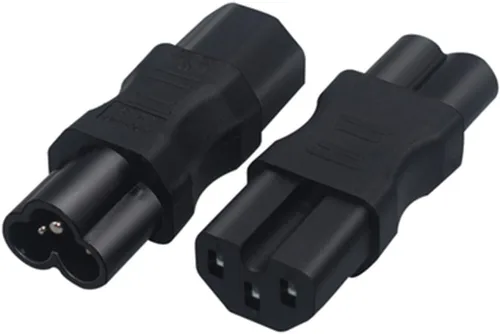 Vista 13 de Adaptador de corriente de CA IEC320 C6 a C13, convertidor de conversión de enchufe C6 de 3 pines a C13 de 3 agujeros, convertidor de corriente de CA