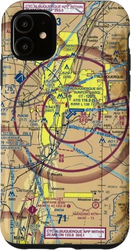 Vista 8 de Albuquerque (ABQ) Sectional Chart - Aviation Case for iPhone 17