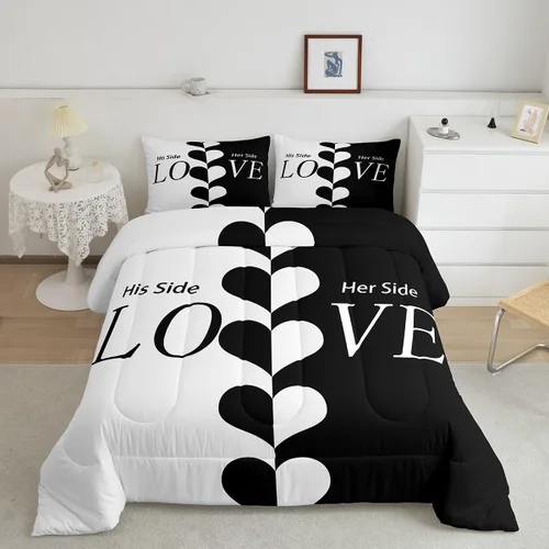 Vista 12 de Erosebridal Juego de edredón para parejas, juego de ropa de cama tamaño individual con lentejuelas doradas con purpurina dorada, edredón acolchado