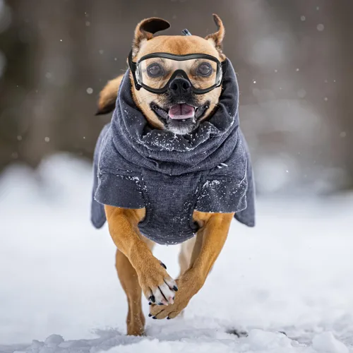 Vista 3 de ULTECHNOVO Gafas para mascotas resistentes al viento, para caminar al aire libre, correr y deportes, gafas protectoras contra los rayos UV