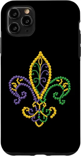 Vista 11 de Funda para iPhone 15 Mardi Gras Fleur De Lis Beads Carnival 2023 Mardi Gras Party Case