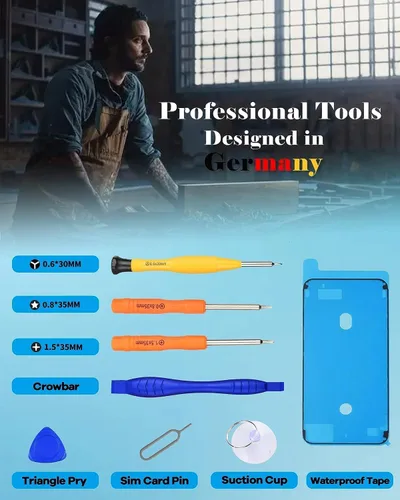 Vista 6 de Ayake Reemplazo de pantalla para iPhone 13, pantalla LCD FHD de 6.1 pulgadas y digitalizador táctil True Tone con Face ID programable, compatible