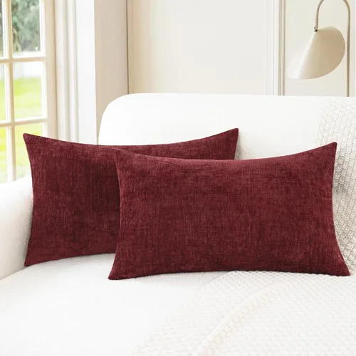 Vista 75 de CaliTime - Paquete de 2 fundas de almohada acogedoras para sofá, decoración del hogar, felpilla suave teñida sólida, 16 x 16 pulgadas, marrón Marrón