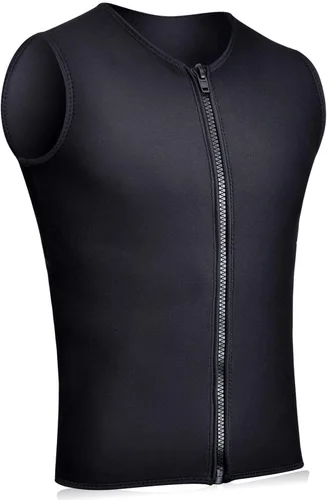 Vista 13 de Wetsuits Top Jacket Women Men 2mm Neoprene Long Sleeve Shirt Front Zipper Vest Wet Suit Keep Warm for Adult Youth Diving Surfing Swimming Water
