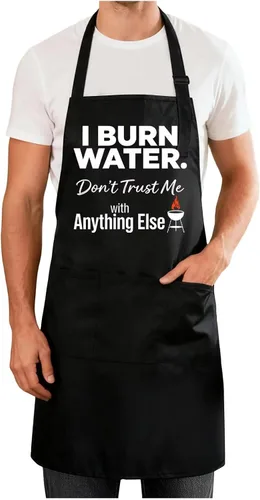 Vista 16 de Delantales divertidos para hombres y mujeres, perfectos para cocina, barbacoa, hornear, esposa, marido, regalo de cumpleaños para papá