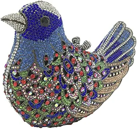 Vista 4 de Bolsos de mano para mujer, bolsa de noche de cristal con diamantes de imitación, bolso de fiesta de boda